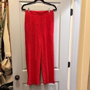 J. Crew Red Lace Pants